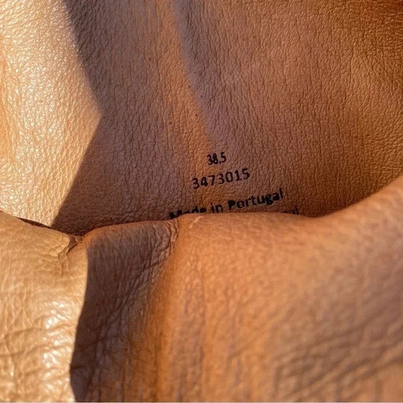 New Free People Grayson Tall Knee High Boots Leather Heeled Pewter Metallic - Picture 10 of 12